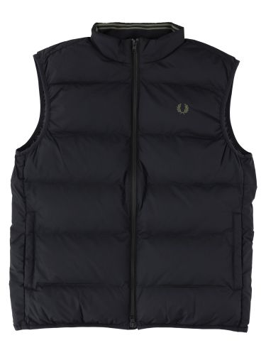 Gilet trapuntato con logo - fred perry - Modalova