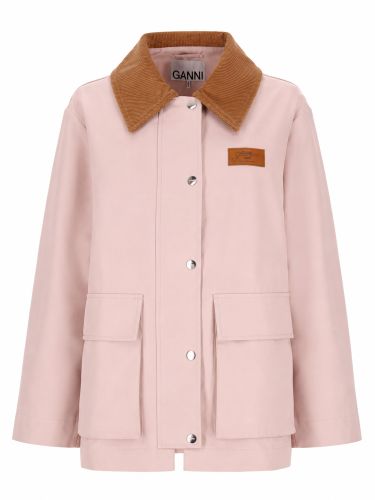 Ganni giacca in twill - ganni - Modalova
