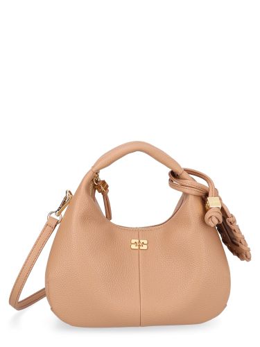 Ganni borsa hobo mini con logo - ganni - Modalova