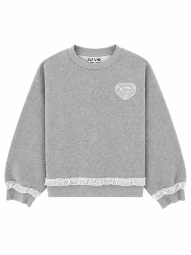 Ganni felpa "isoli" con patch logo - ganni - Modalova