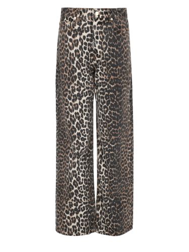 Ganni jeans con stampa animalier - ganni - Modalova