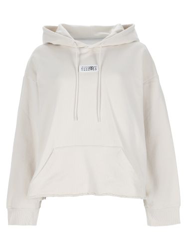 Felpa con patch logo - mm6 maison margiela - Modalova