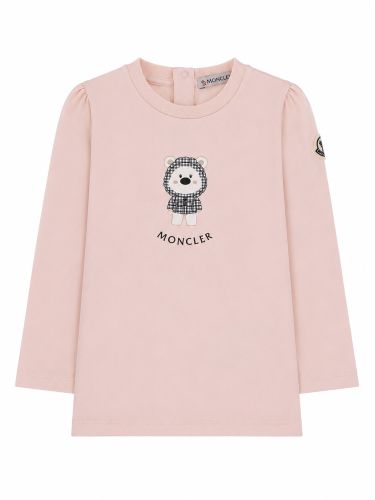 T-shirt a manica lunga con stampa - moncler - Modalova