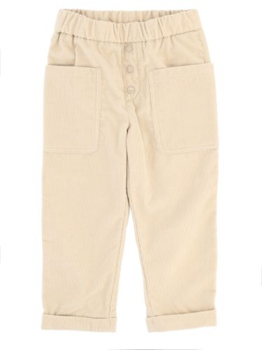 Pantalone con tasche laterali in velluto a coste - moncler - Modalova