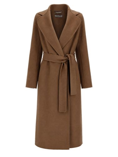 Cappotto a vestaglia in drap di lana - s max mara - Modalova