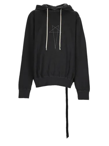 Felpa oversize con cappuccio - rick owens drkshdw - Modalova