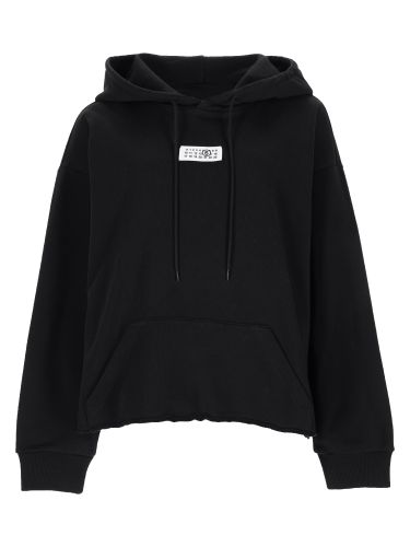 Felpa con patch logo - mm6 maison margiela - Modalova
