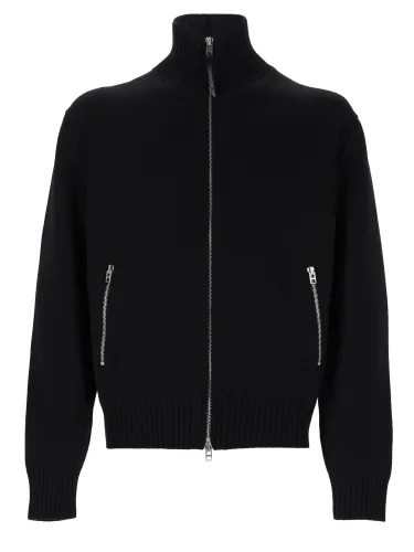 Maglia in lana merino con zip e patch - tom ford - Modalova
