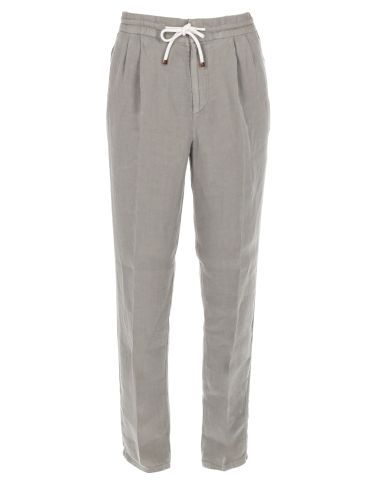 Pantalone in lino - brunello cucinelli - Modalova