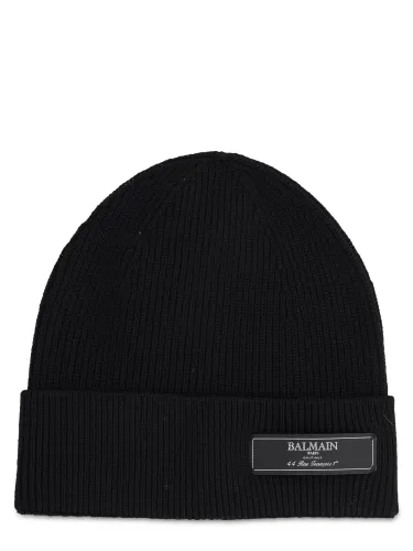 Balmain berretto con patch logo - balmain - Modalova