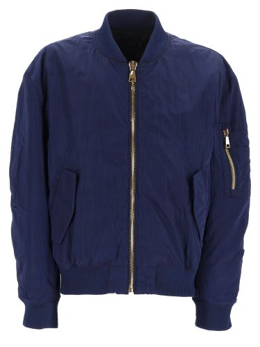 Balmain bomber con logo ricamato - balmain - Modalova