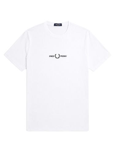 T-shirt con logo ricamato - fred perry - Modalova