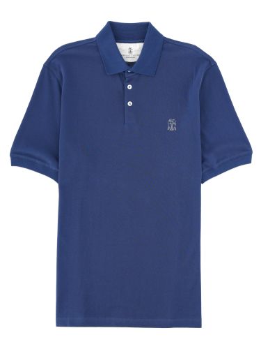 Brunello cucinelli polo con logo - brunello cucinelli - Modalova