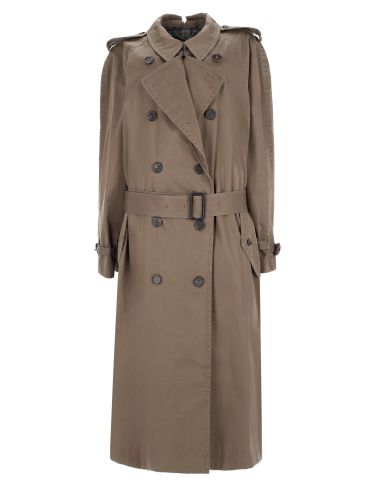 Trench "folden collar" in cotone - maison margiela - Modalova