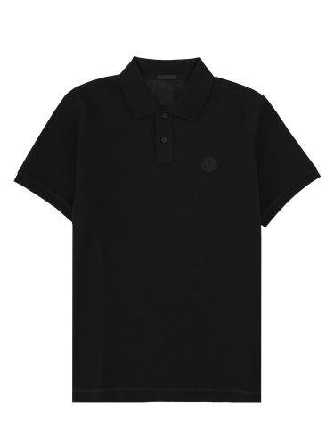 Polo in piquet di cotone con logo - moncler - Modalova