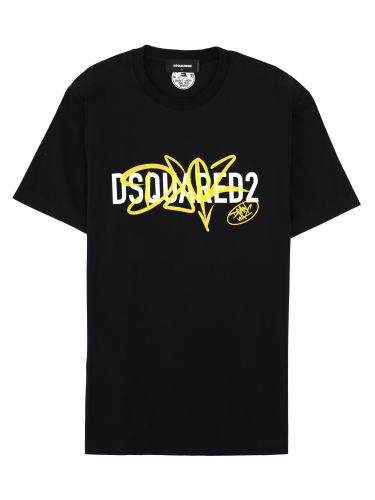 Dsquared2 t-shirt con stampa e logo - dsquared2 - Modalova