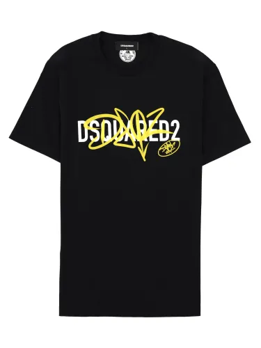 Dsquared2 t-shirt con stampa e logo - dsquared2 - Modalova