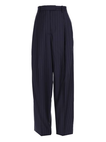 Pantalone a righe con doppia piega in lana - givenchy - Modalova