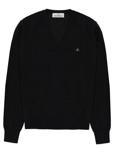 Maglia "mark" con scollo a v - vivienne westwood - Modalova