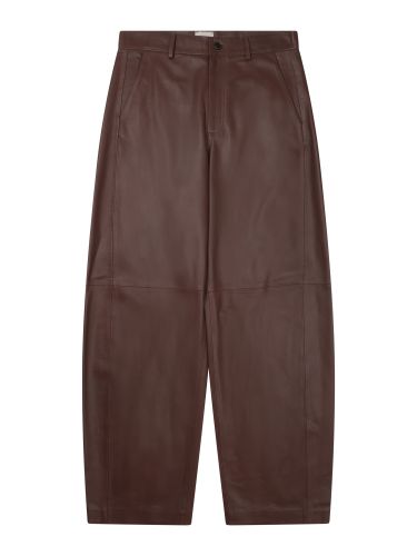 Alysi pantalone barrel in pelle - alysi - Modalova
