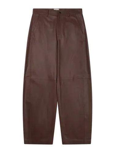 Alysi pantalone barrel in pelle - alysi - Modalova