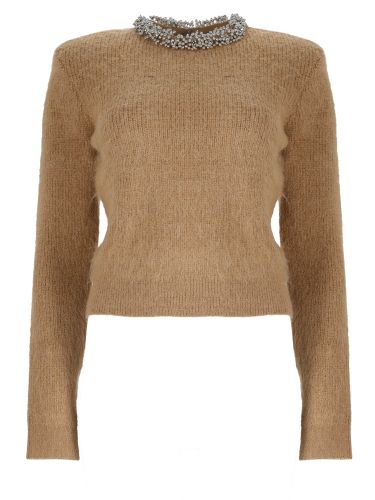 Maglia con colletto di perline - self-portrait - Modalova
