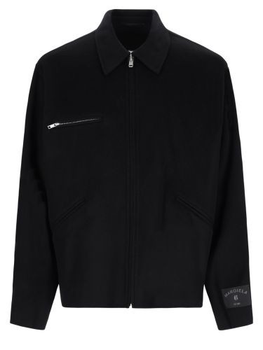 Giacca in lana double-face con zip - mm6 maison margiela - Modalova