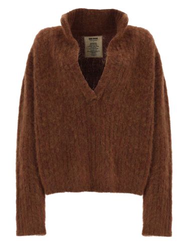 Maglia in alpaca e lana con scollo a v - uma wang - Modalova