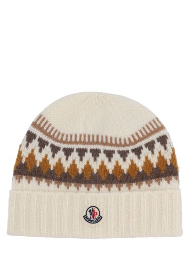 Berretto in misto lana jacquard e cashmere - moncler - Modalova