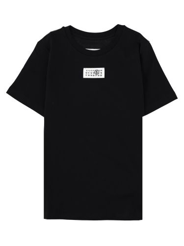 T-shirt con patch logo - mm6 maison margiela - Modalova