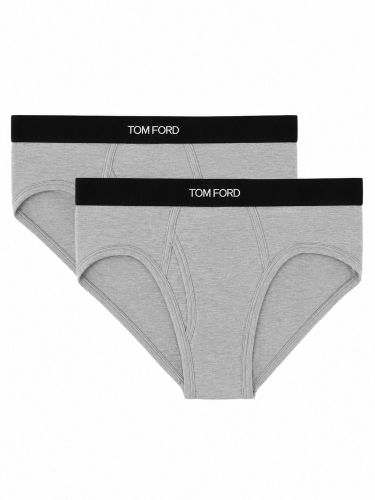 Bi-pack slip in cotone con logo - tom ford - Modalova