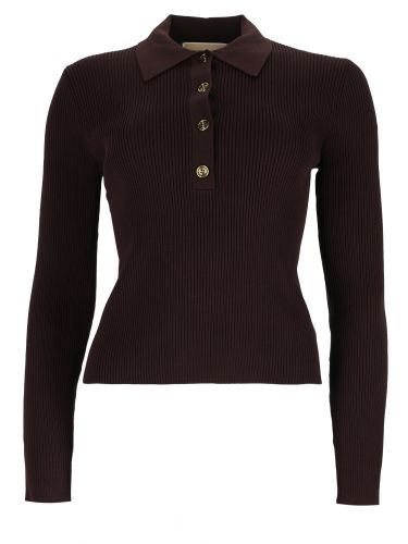Polo in maglia a coste - michael by michael kors - Modalova