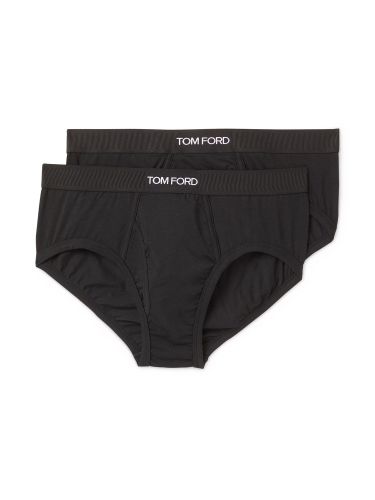 Bi-pack slip in cotone con logo - tom ford - Modalova