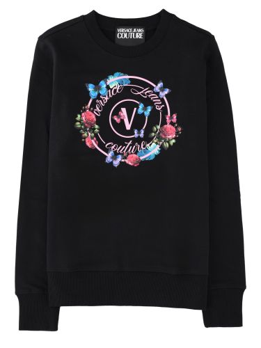 Felpa con logo - versace jeans couture - Modalova