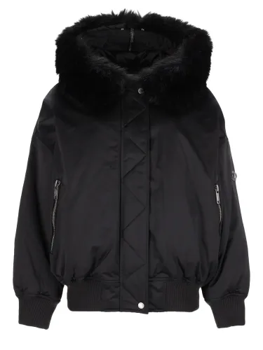 Bomber cropped con cappuccio - michael by michael kors - Modalova