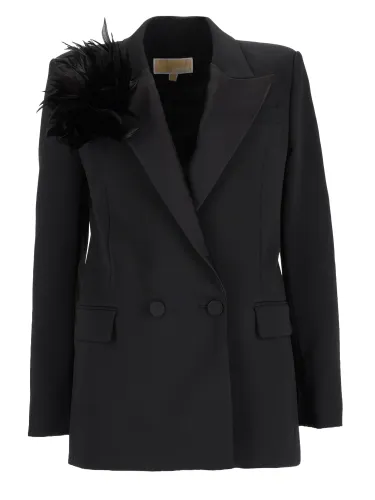 Blazer con piume applicate - michael by michael kors - Modalova