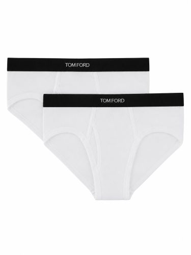 Bi-pack slip in cotone con logo - tom ford - Modalova