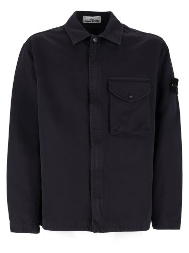 Overshirt in twill di cotone - stone island - Modalova