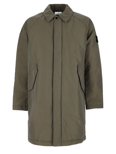 Cappotto lungo in micro twill - stone island - Modalova