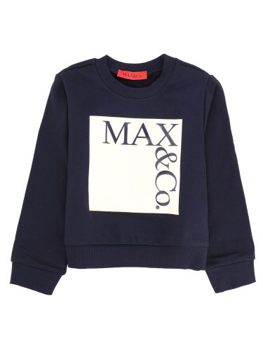 Max & co. felpa girocollo con logo - max & co. - Modalova