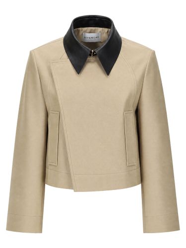 Caban cropped in cotone e lana - givenchy - Modalova