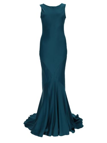 Abito lungo in envers satin - max mara - Modalova