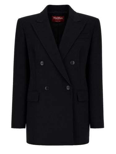 Giacca doppiopetto in cady - max mara studio - Modalova