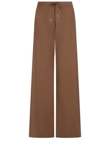 Pantalone jogging in flanella di lana - max mara studio - Modalova