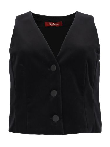 Gilet in velluto liscio - max mara studio - Modalova