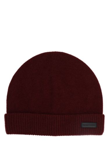 Berretto con bordo a coste - emporio armani - Modalova