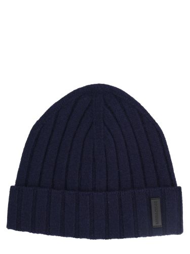 Berretto a coste con risvolto ripiegato - emporio armani - Modalova