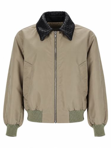Giacca in satin con colletto intrecciato - bottega veneta - Modalova