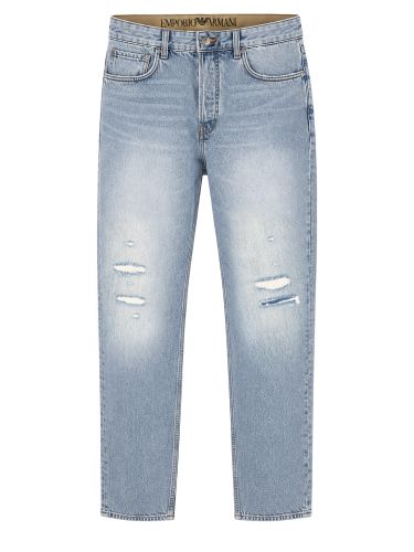 Jeans 5 tasche vestibilità regular - emporio armani - Modalova