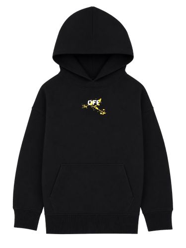 Felpa con cappuccio e logo "arrow spray" - off-white - Modalova
